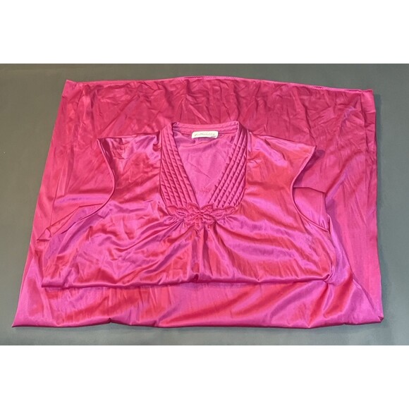 Vntg JC Penny Moo Moo Nightgown Womens XL Long Nylon  Made USA Granny - Picture 6 of 8